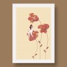 FLOWERS & WOMAN PRINT